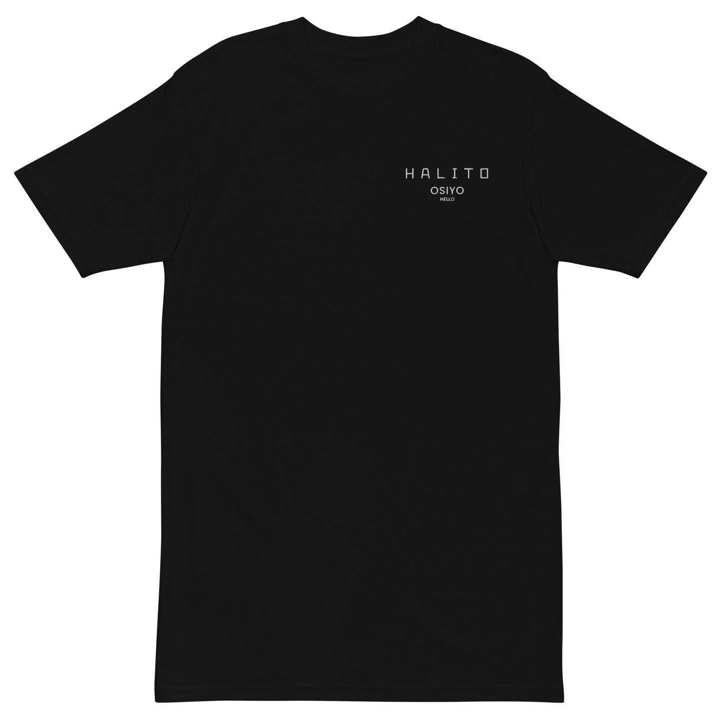 HALITO OSIYO HELLO EMBROIDERED CLASSIC TEE Men’s premium heavyweight tee