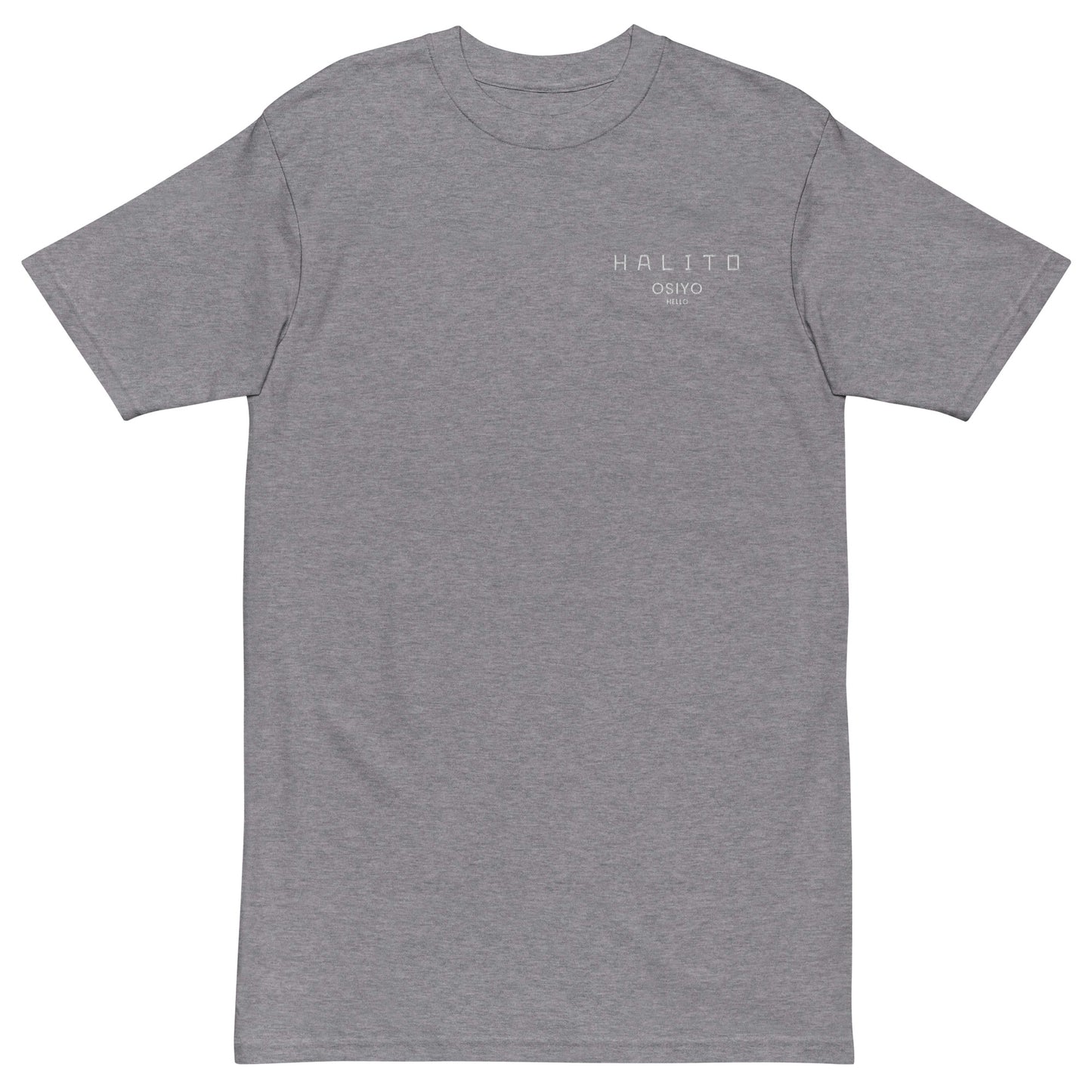 HALITO OSIYO HELLO EMBROIDERED CLASSIC TEE Men’s premium heavyweight tee