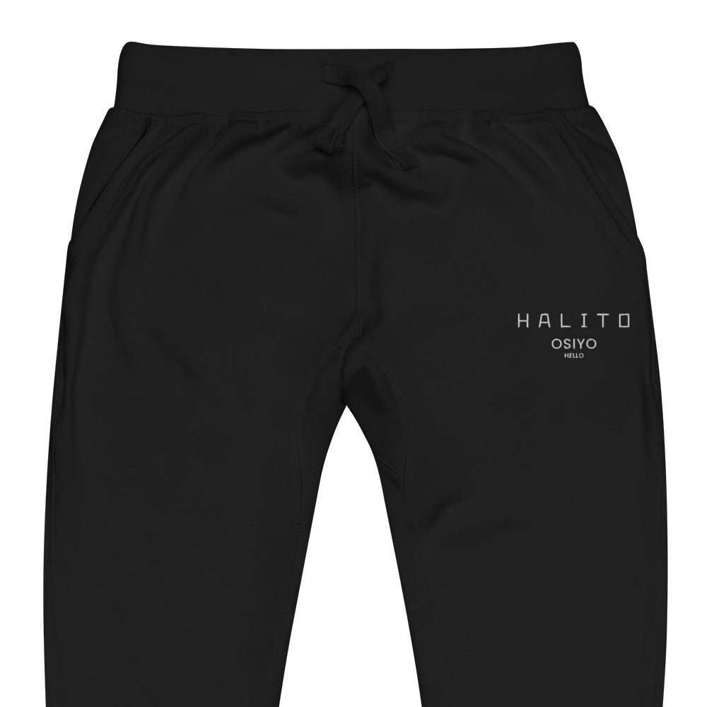 HALITO OSIYO HELLO EMBROIDERED Unisex fleece sweatpants