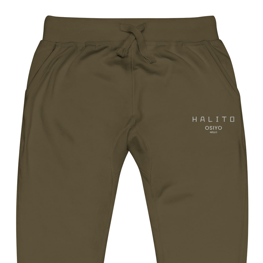 HALITO OSIYO HELLO EMBROIDERED Unisex fleece sweatpants