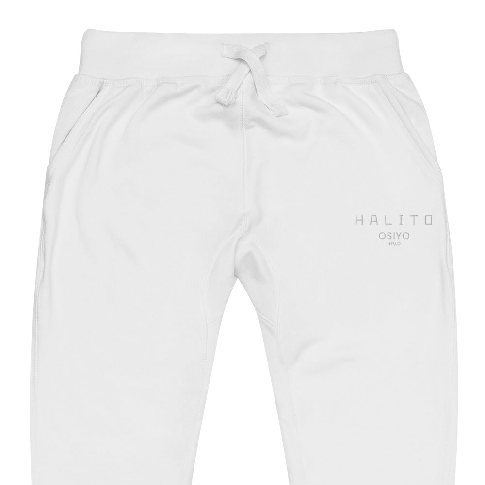 HALITO OSIYO HELLO EMBROIDERED Unisex fleece sweatpants