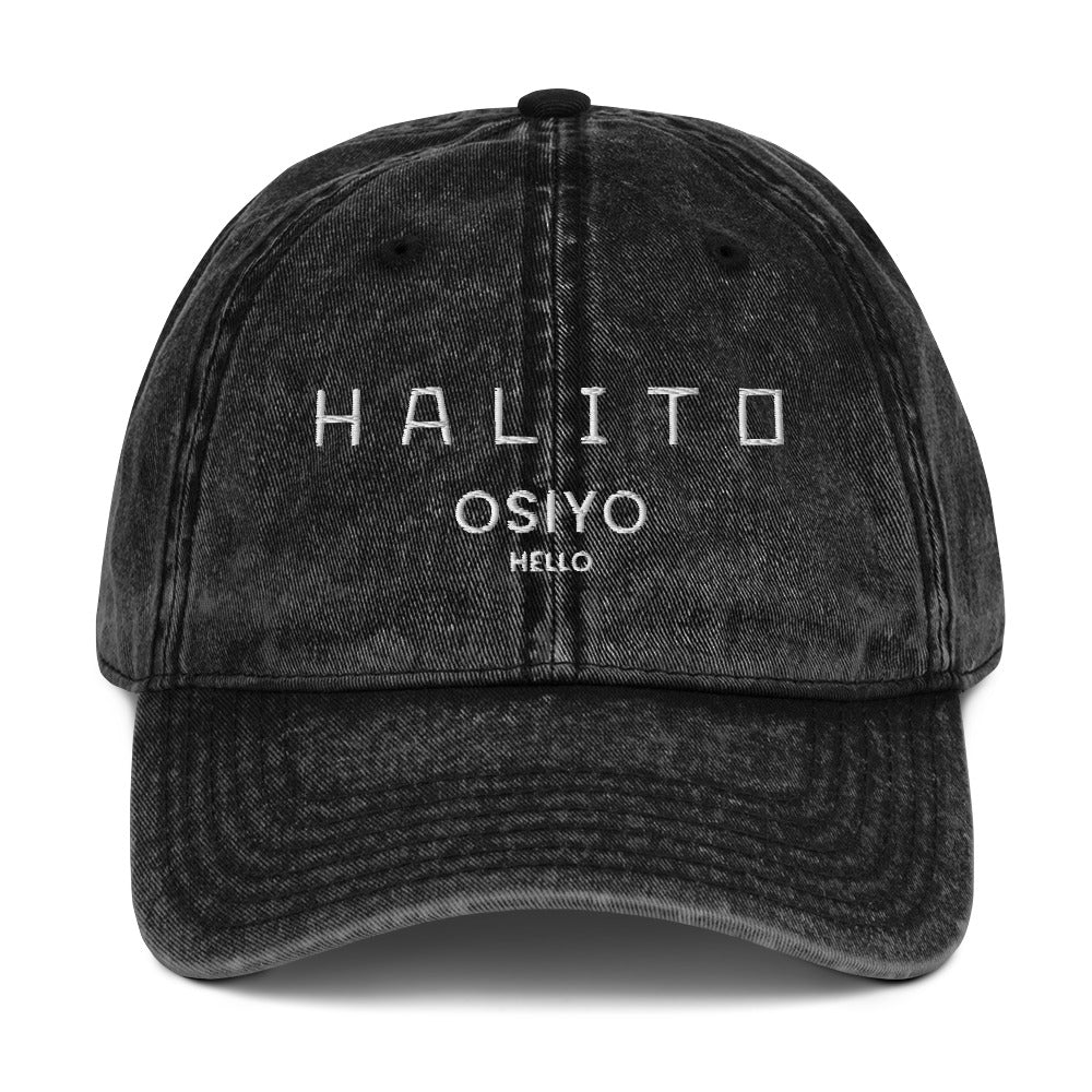 HALITO OSIYO HELLO "FIND YOUR TRIBE" Vintage Cotton Twill Cap