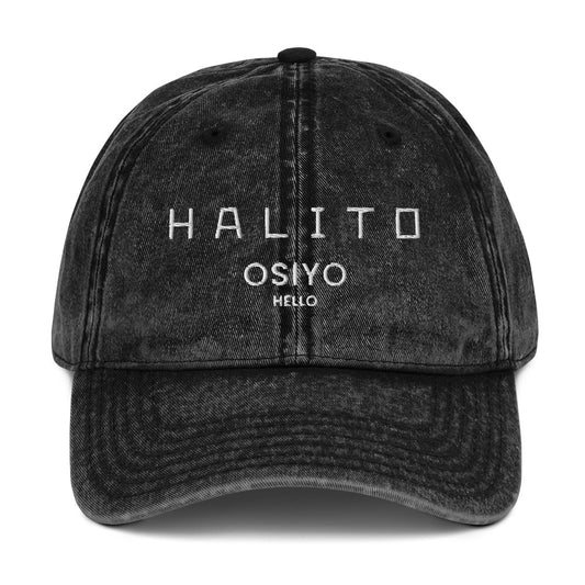 HALITO OSIYO HELLO "FIND YOUR TRIBE" Vintage Cotton Twill Cap