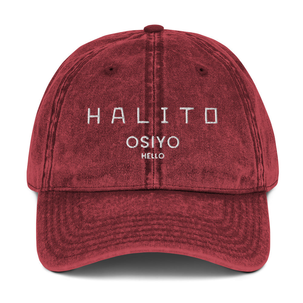 HALITO OSIYO HELLO "FIND YOUR TRIBE" Vintage Cotton Twill Cap