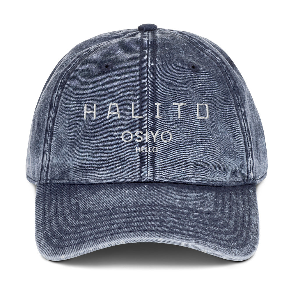 HALITO OSIYO HELLO "FIND YOUR TRIBE" Vintage Cotton Twill Cap